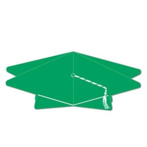 Graduation Party Collection 3-D Grad Cap Centerpiece Green Color 10.5 IN (27CM)