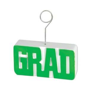 Graduation Party Collection Grad Photo Holder Balloon Weight (without Air or Ribbons) Green