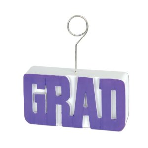 Graduation Party Collection Grad Photo Holder Balloon Weight (without Air or Ribbons) purple