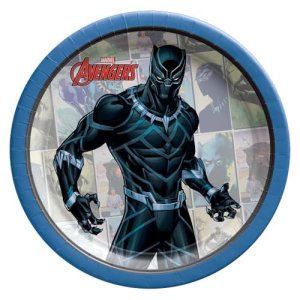 Marvel Avengers Party Collection Black Panther  Round Plate Small 8pc