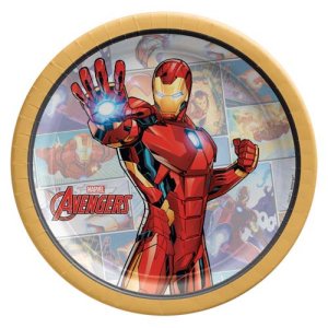 Marvel Avengers Party Collection Iron Man Round Plate Small 8pc