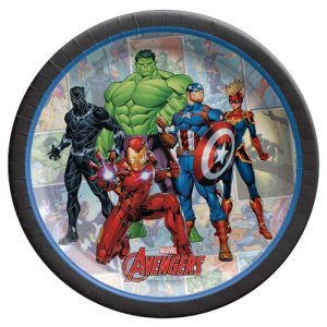 Marvel Avengers Party Collection Powers Unite Round Plates Small 8pc