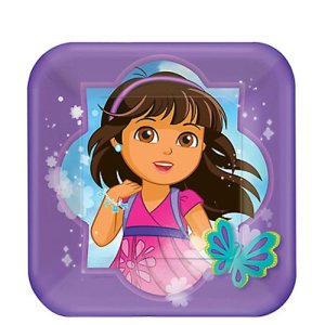 Dora Party Collection Friends Square Plates Small 8PC