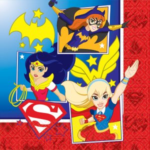Dc Super hero Girls Party Collection Luncheon Napkins 16pc