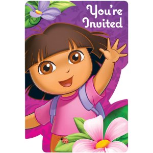 Dora Party Collection The Explorer Flower Adventure 8 Invitations And Thank You Cards 32pc