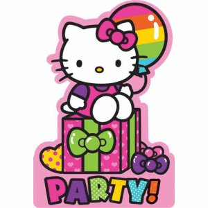 Hello Kitty Party Collection Rainbow  8 Invitations 32pc