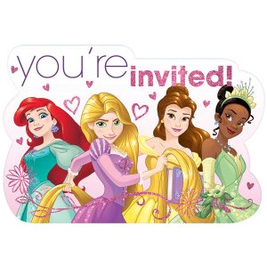 Disney Princess Party Collection Dream Big Postcard 8 Invitations 32pc