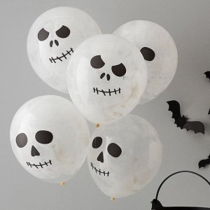 Balloon (without Air or Ribbons)s - Halloween Skeleton Print