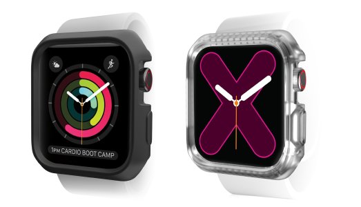 Itskins Spectrum Metal Antimicrobial 2M Anti Shock Protection Case For Apple Watch 44 / 45Mm- Black + Clear 2 Pcs