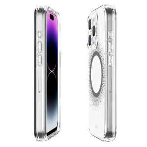 Itskins Avana Aura Series Case Magsafe Compatible With Camera Lens Protector For Iphone 15 Pro Max - Aura Black