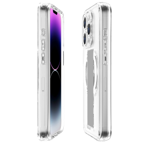 Itskins Avana Grip-It Series Case Magsafe Compatible With Camera Lens Protector For Iphone 15 Pro Max - Clear