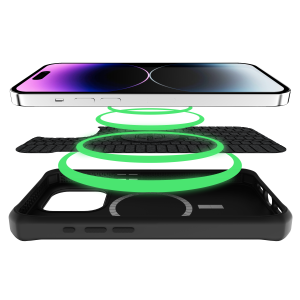 Itskins Ballistic Carbon Case Compatible With Magsafe For Iphone 15 Pro Max - Black