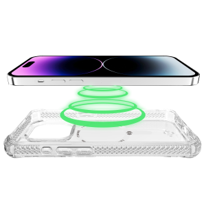 Itskins Hybrid Clear Case Compatible With Magsafe Iphone For 15 Pro Max - Transparent