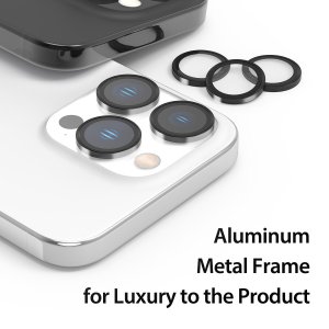 Araree C-Sub Core MR Indiviual Metal Ring Camera Lense Protector Glass For IPhone 15 Pro / 15 Pro Max (3 Camera Ring) - Clear