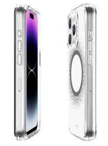 Itskins Avana Aura Series Case Magsafe Compatible With Camera Lens Protector For Iphone 15 Pro - Aura Black