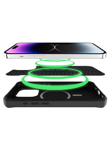 Itskins Ballistic Carbon Case Compatible With Magsafe Iphone 15 Pro -Black