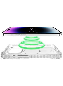 Itskins Hybrid Clear Case Compatible With Magsafe For Iphone 15 Pro - Transparent