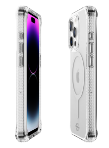Itskins Hybrid Clear Case Compatible With Magsafe For Iphone 15 Pro - Transparent
