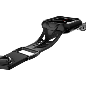 Itskins Spectrum Combo Watch Belt And Bumper Case Set For Apple Watch 42 / 44 / 45 / 49Mm-  2M Antishock - Black