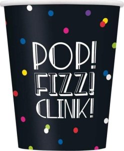Happy New Year Party Collection Neon Dots NY 9oz Cups 6″ (8 count)