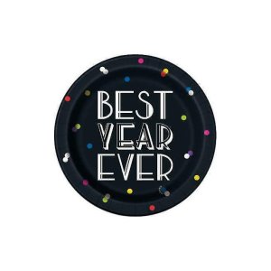 Happy New Year Party Collection New Year Neon Dots Plates 7