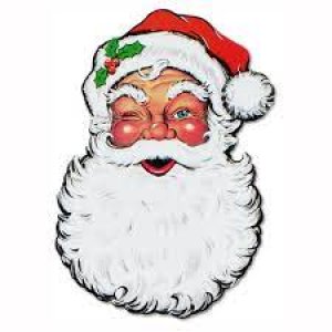 Christmas Party Collection Display Santa Face Cutout 1pc