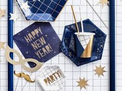 Happy New Year Party Collection PHOTO GADGETS - GOLD - 8 pc