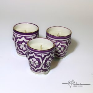 Lilac set of 3 Candles Chabi Chic set