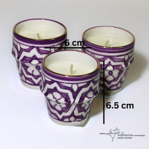 Lilac set of 3 Candles Chabi Chic set