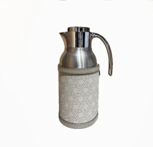 Cindy Leather Covered With Digital Print Carafe 1.5L cream/taupe