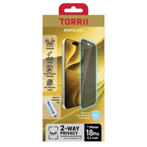 Torrii Bodyglass Screen Protector for iPhone 18 Pro (6.3”) Anti-bacterial – Privacy
