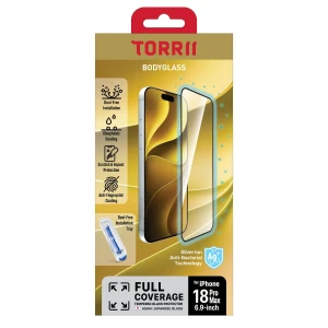Torrii Bodyglass Screen Protector for iPhone 18 Pro Max (6.9”) Anti-bacterial – Full Coverage