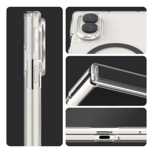 Araree Duple 360 Magsafe Cover For Z Fold 8-Clear Black