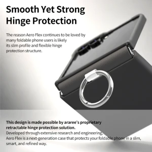 Araree Aero Flex Ring Cover For Z Flip 8-Black