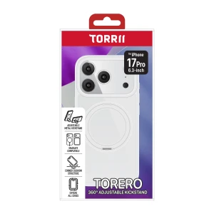 Torrii TORERO (Stand Case+MagSafe Compatible) for iPhone 17 Pro  (6.3”) - Clear-4895264800970