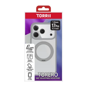 Torrii TORERO (Stand Case+MagSafe Compatible) for iPhone 17 Pro  (6.3”) - Gray-4895264800994