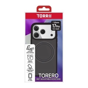 Torrii TORERO (Stand Case+MagSafe Compatible) for iPhone 17 Pro  (6.3”) - Black-4895264800987