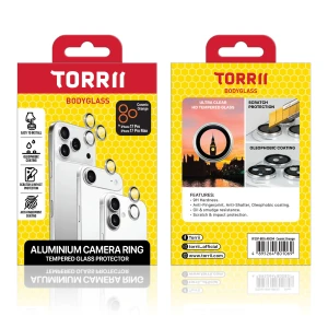 Torrii BODYGLASS Aluminium Camera Ring for iPhone 17 Pro / iPhone 17 Pro Max – Cosmic Orange - 4895264801069