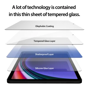Araree Front Core Glass Screen Protector For Tab S10 Plus / S9 Fe Plus / S9 Plus / S8 Plus / S7 Plus - Clear (1Pcs)