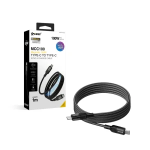 Xpower MCC100 100W Type-C To Type-C Magnetic 1M Cable - Black-4895246608426