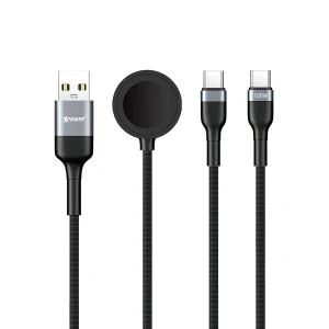XPower Combo Watch CW1 6-in-1 digital display 2 to 3 100W Aluminum alloy charging cable (1.2M) Black-4895246613833