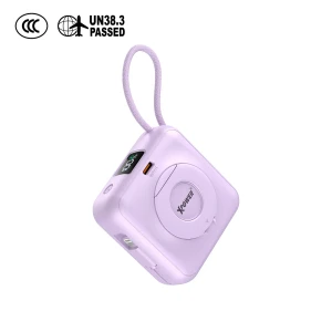XPower MINI CORE S1052 Type-C Digital Display 10000mAh PD+PPS Magnetic Power Bank  - Light Purple