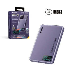XPower MagDigita² 2nd Gen Color TFT Display PD 3.0+QI2 MagCharge 10000mAh Power Bank - Purple