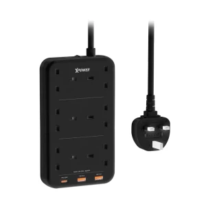 XPower PS6A 9 OUTPUT 2 USB + 1 Type-C 6 Sockets Power Strip (3M) 3250W - Black-4895246603186