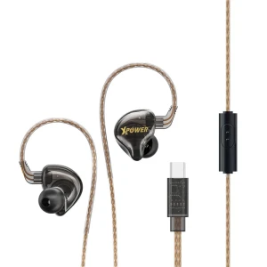 XPower WEC Type-C Wired Earphone With Mic - Black-4895246605814