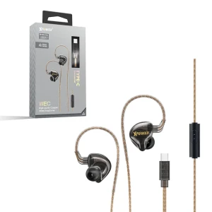 XPower WEC Type-C Wired Earphone With Mic - Black-4895246605814