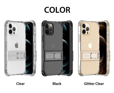 Araree Mach Stand Case For iPhone 12 Pro Max - Glitter Clear
