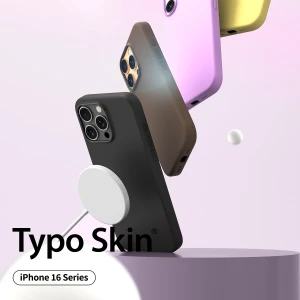 Arareee Typo Skin Silicon Case For iPhone 16 Pro - Golden Brown