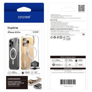 Arareee Duple Magsafe Tpu Case For iPhone 16 Pro - Clear