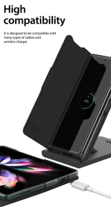 Araree Bonnet Diary FliP Case For Samsung Galaxy Z Fold 3 - Black